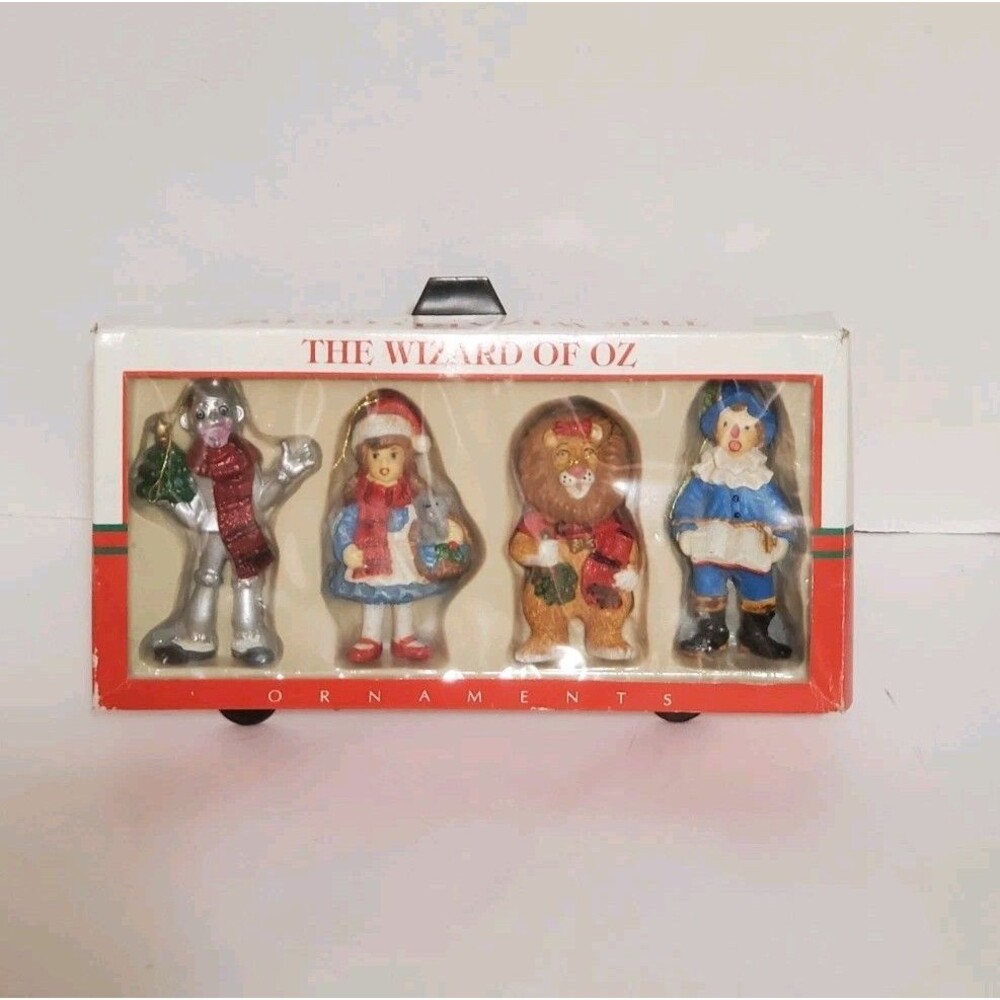Wizard Of Oz Christmas Ornaments Kurt Adler 4pc Vtg 90’s Santa's World #H1389